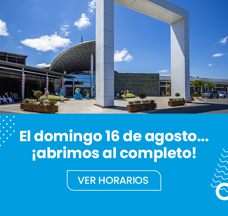 El domingo 16 de agosto abrimos al completo. Ver horarios